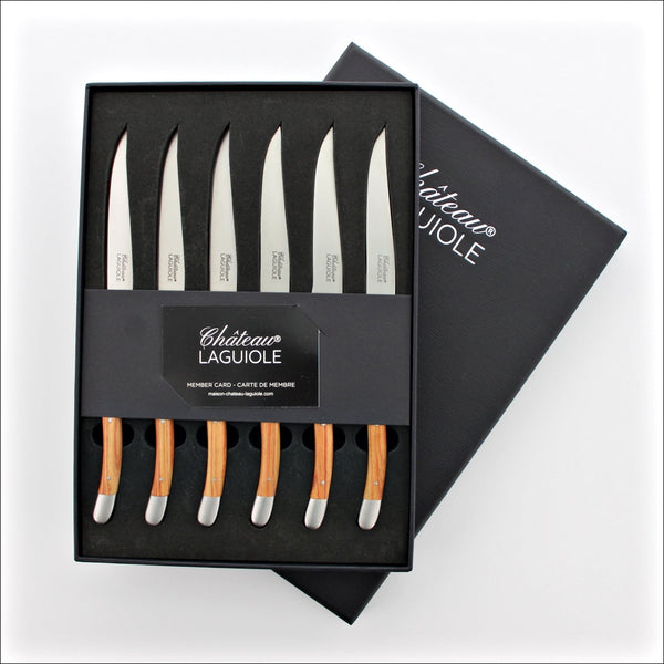 Chateau Laguiole Signature Steak Knives Rosewood - Satin Finish