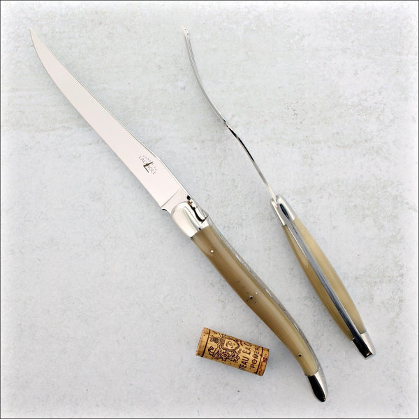 Forge de Laguiole Horn Tip Handle Steak Knives - Laguiole Imports