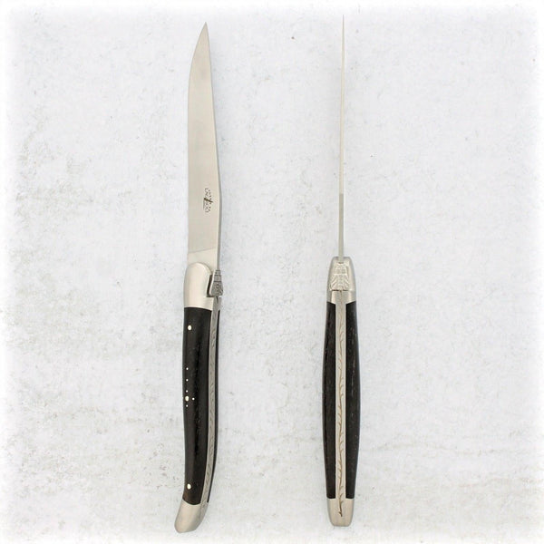 Laguiole Forged Steak Knives Karelian Birch by fontenille pataud - Laguiole  Imports