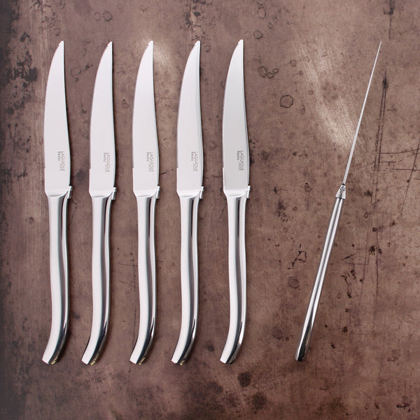 Laguiole Steak Knives, Knife Set of 6, Stainless Steel Knives