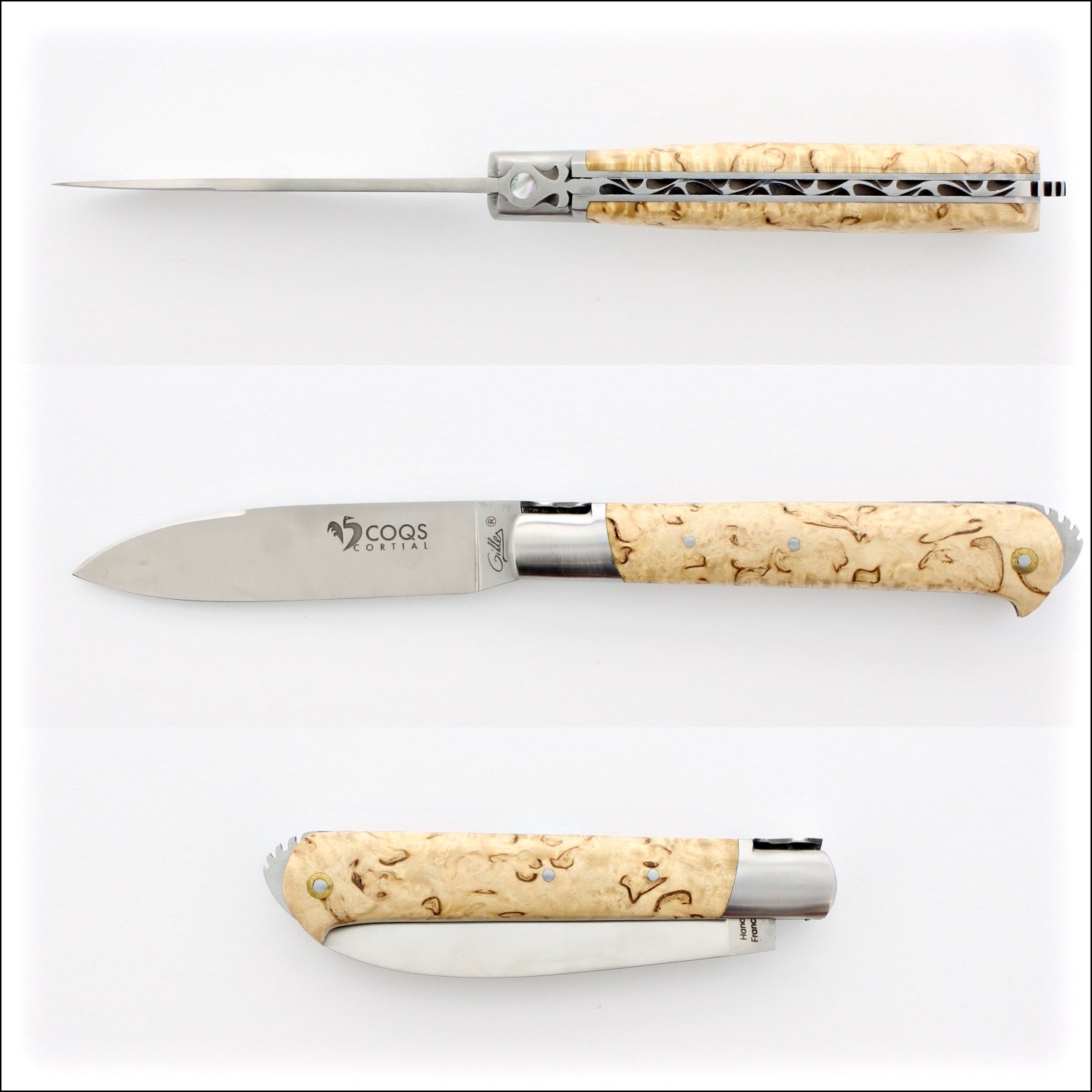 Laguiole Forged Steak Knives Karelian Birch by fontenille pataud - Laguiole  Imports