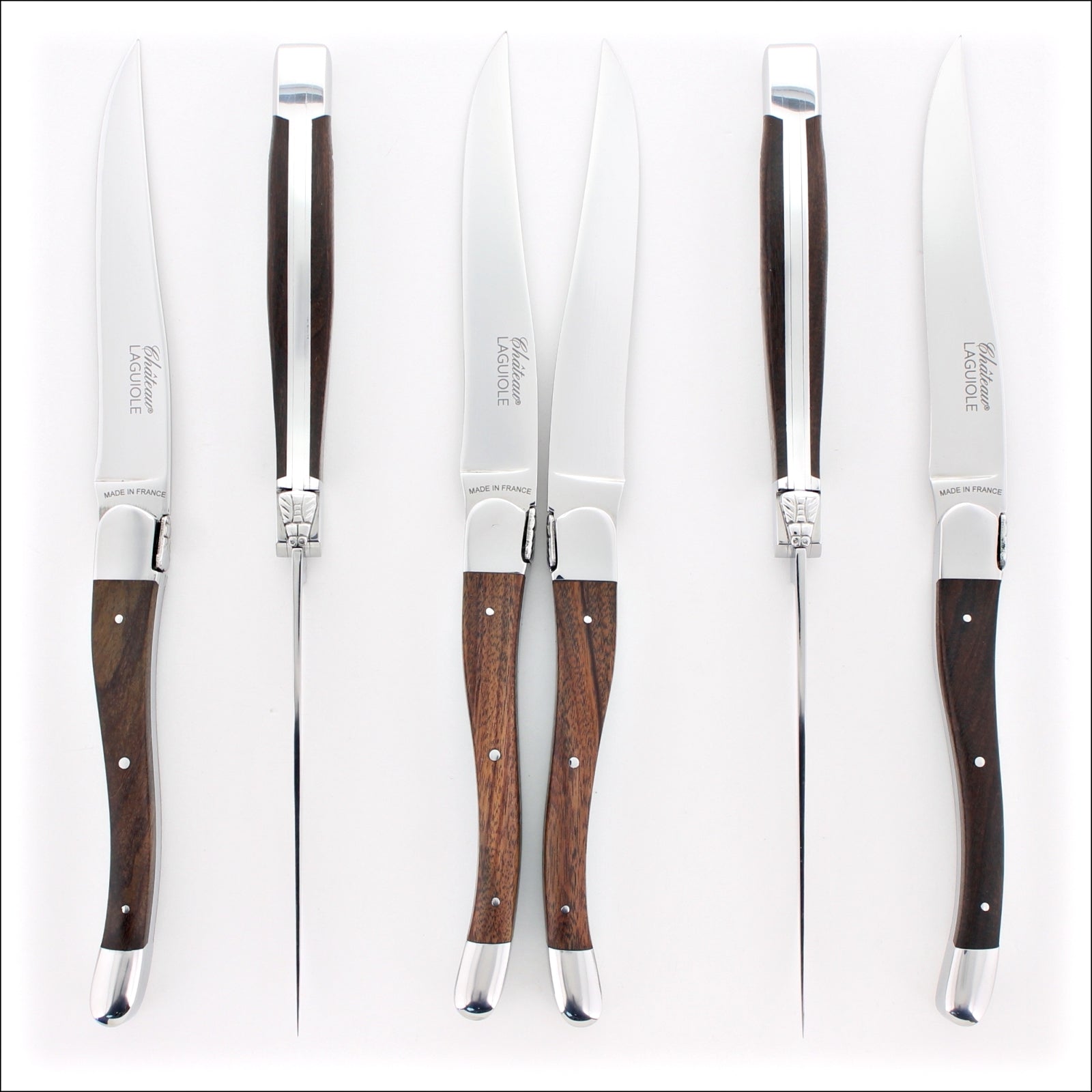 Chateau Laguiole Signature Steak Knives Brazilian Rosewood - Set of 6