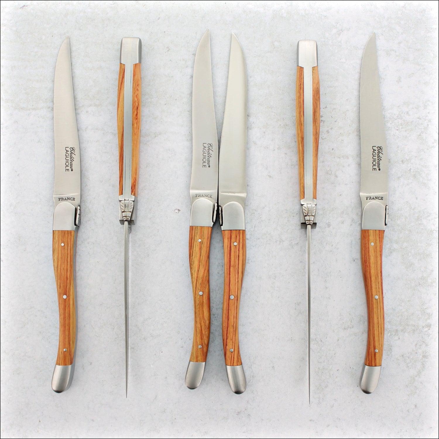 FRENCH HOME Laguiole Connoisseur Rosewood Steak Knives - Set of 4