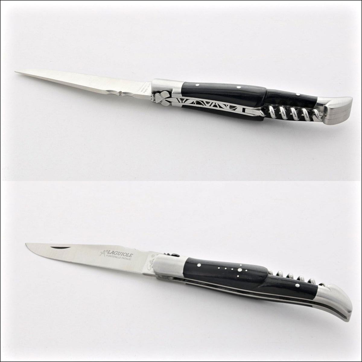 Classic Laguiole Corkscrew Knife Ebony Handle