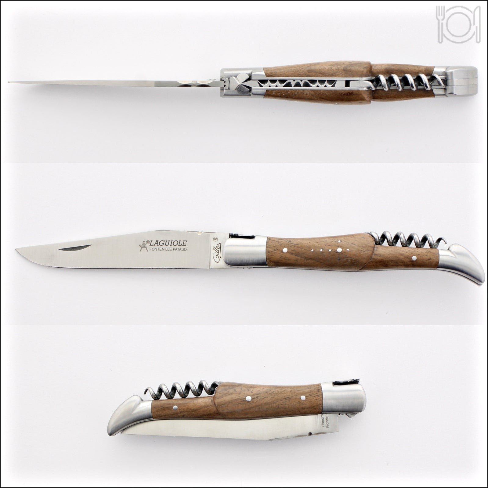 Classic Laguiole Corkscrew Knife Walnut Handle