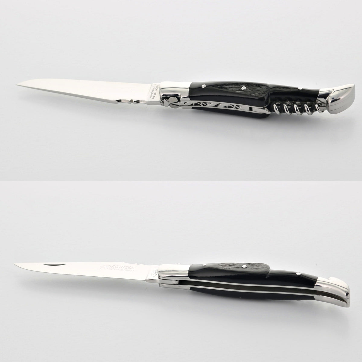 Classic Laguiole Corkscrew Knife Buffalo Bark Handle