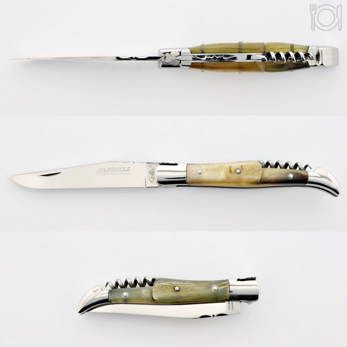 Classic Laguiole Corkscrew Knife Ram Horn Handle