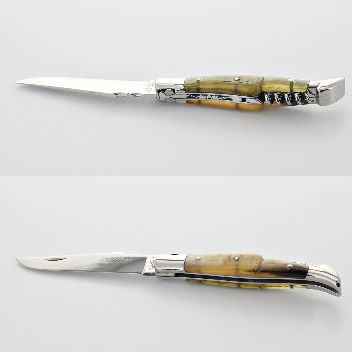 Classic Laguiole Corkscrew Knife Ram Horn Handle