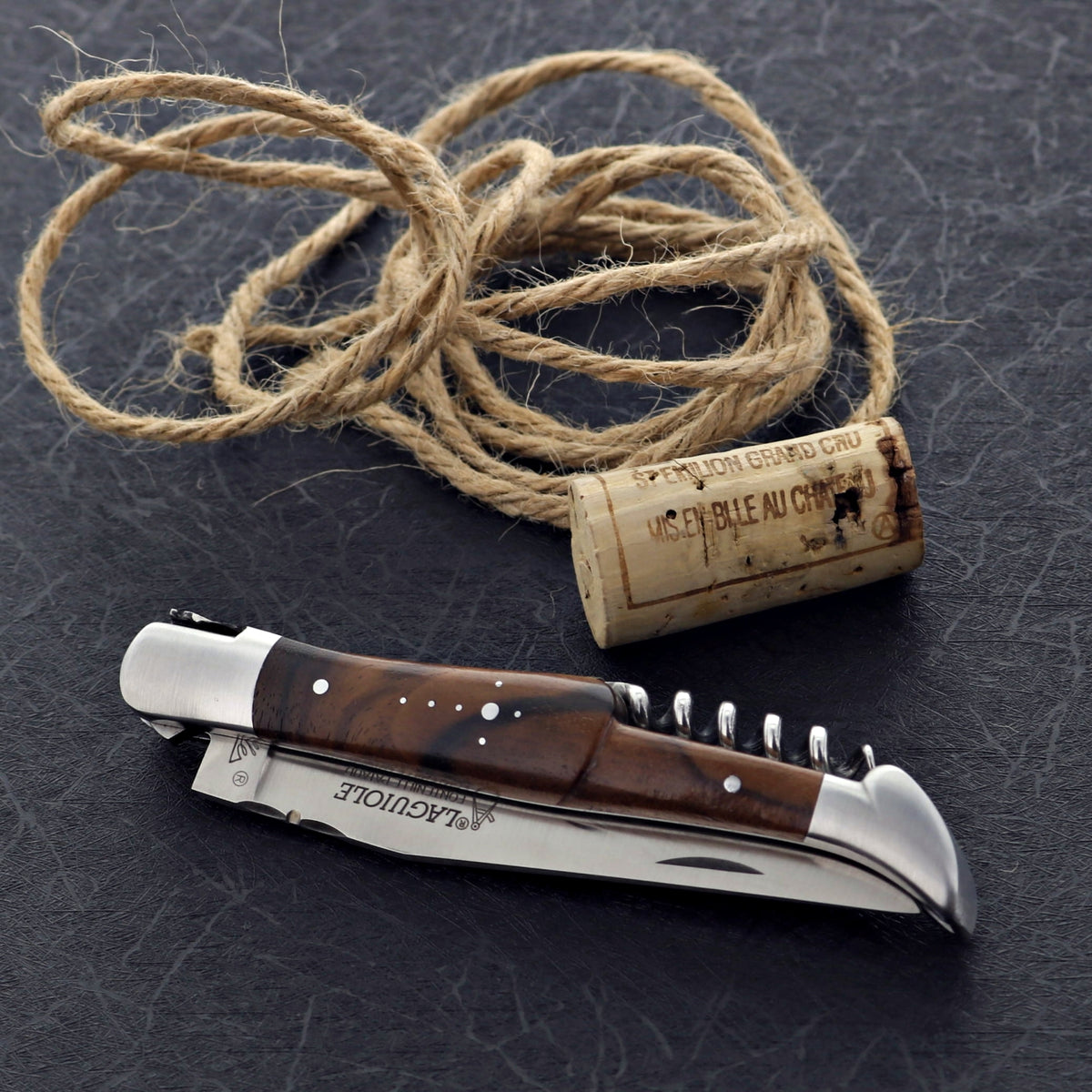 Classic Laguiole Corkscrew Knife Walnut Handle