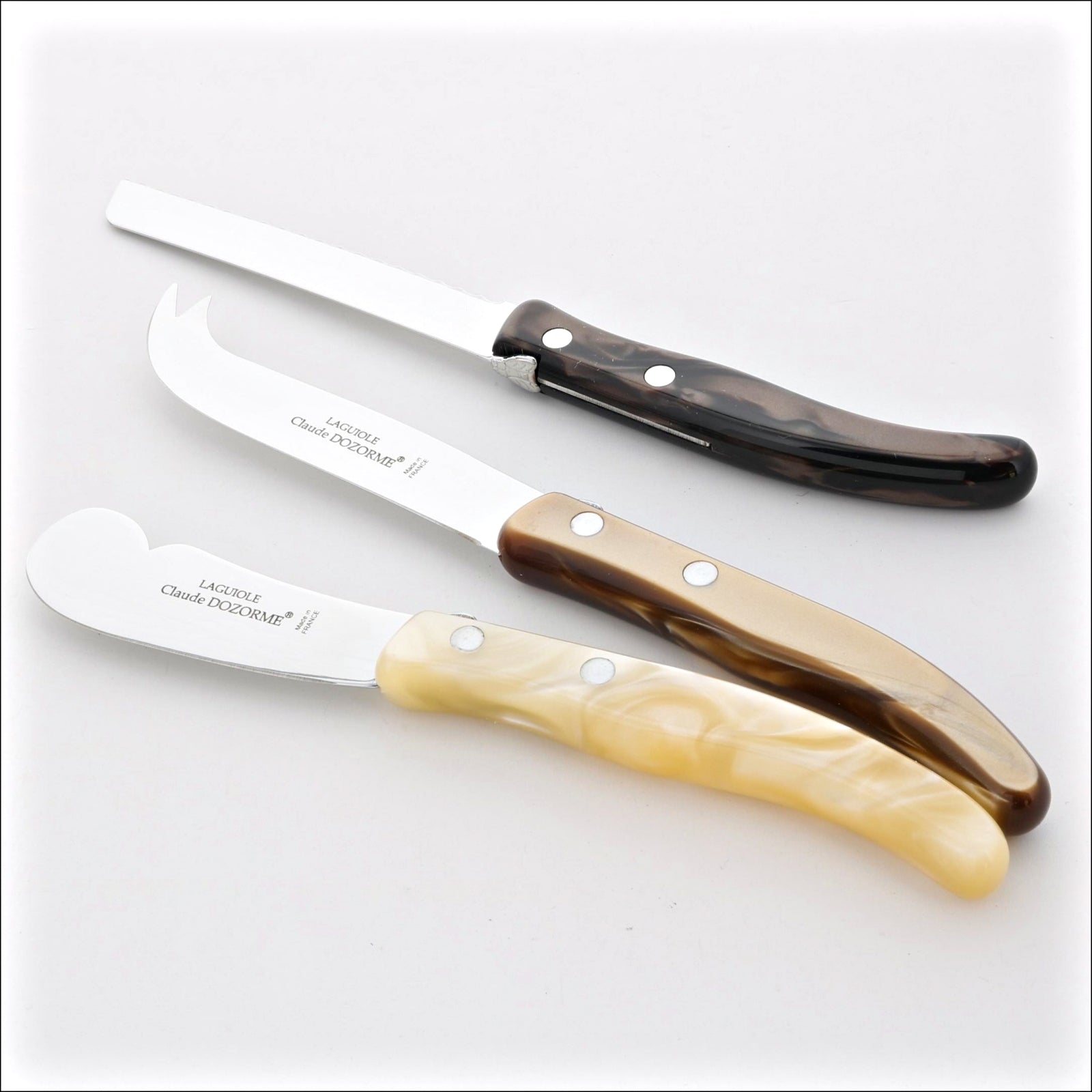 Claude Dozorme Berlingot Laguiole Breakfast Set - Natural Brown