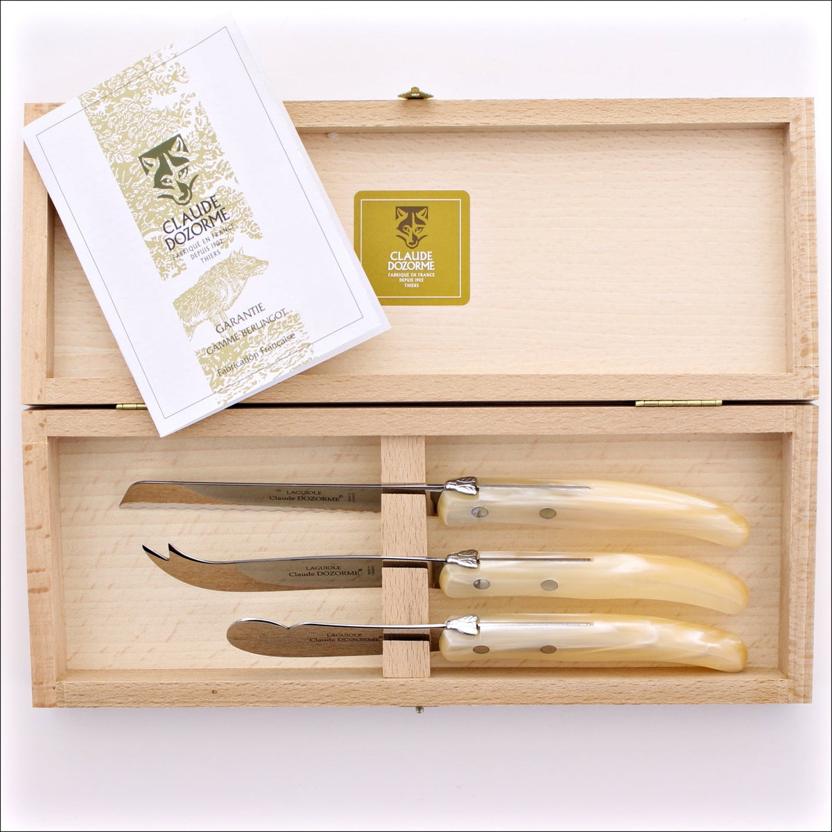 Claude Dozorme Berlingot Laguiole Breakfast Set - Natural