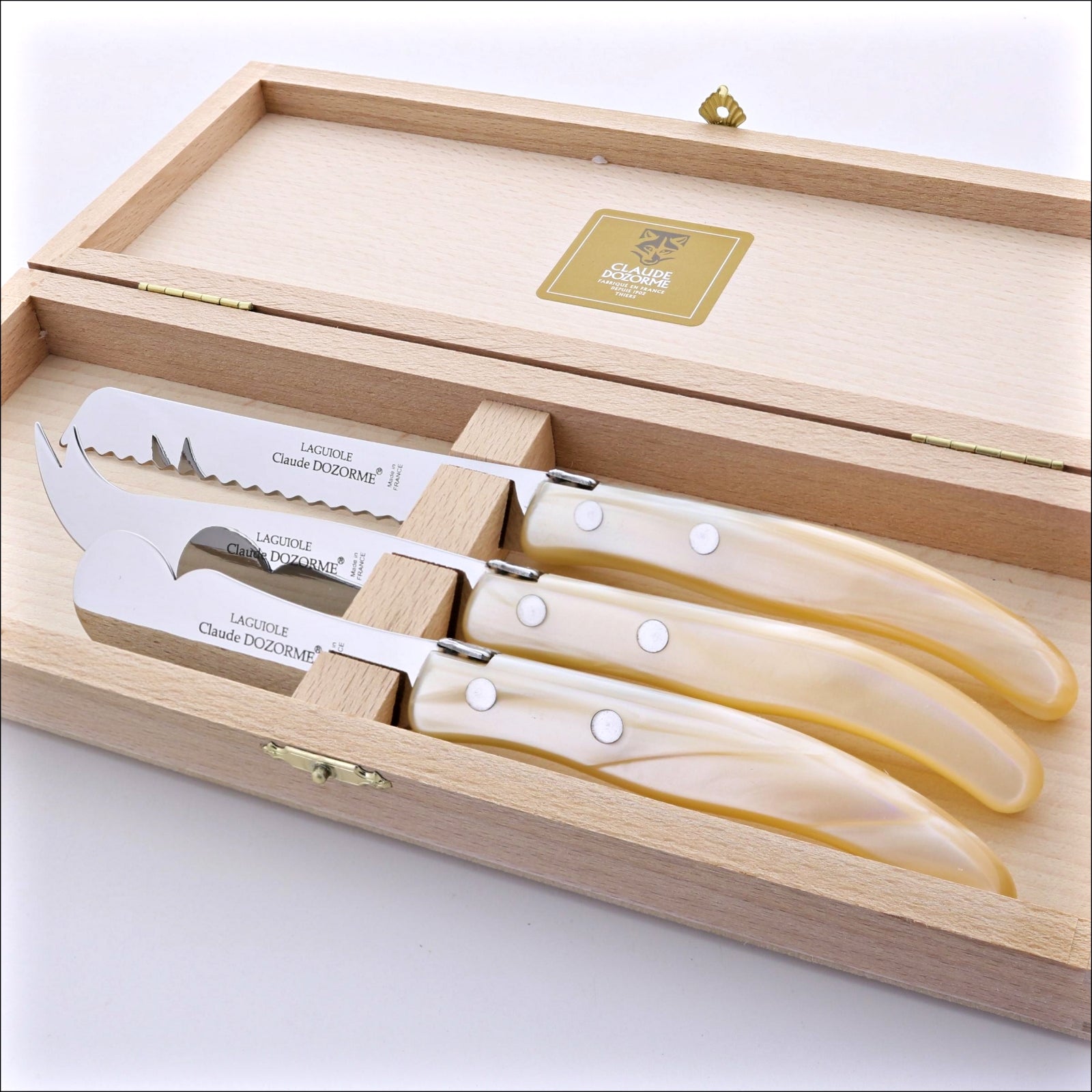 Claude Dozorme Berlingot Laguiole Breakfast Set - Natural