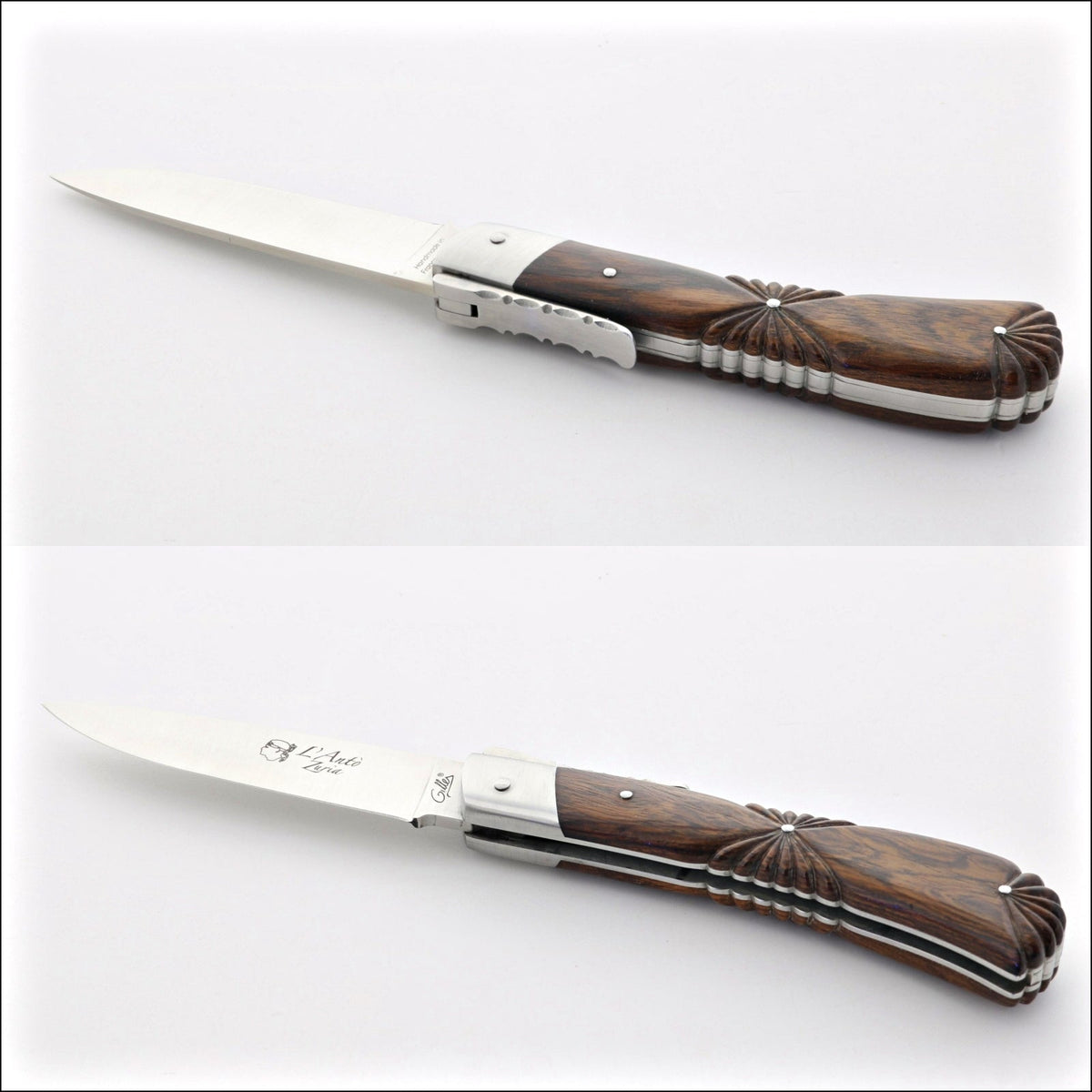 Corsican L&#39; Antò Sculpted Handle Knife - Desert Ironwood