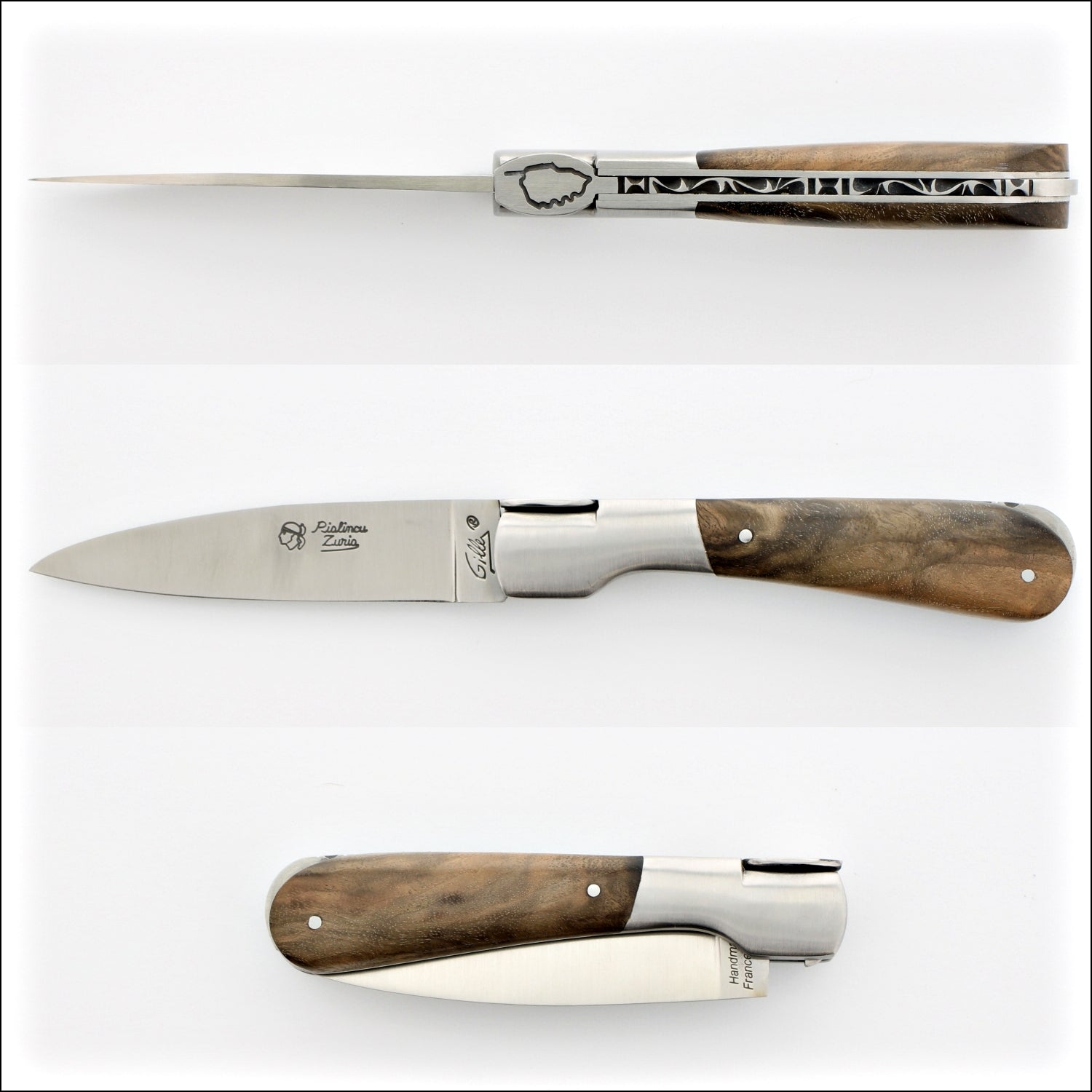 Nontron Steak Knives & Flatware Sets Burled Walnut - Laguiole Imports