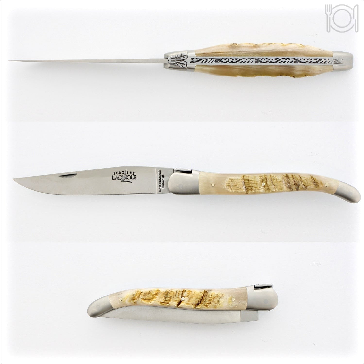 Forge de Laguiole Horn Tip Handle Steak Knives - Laguiole Imports