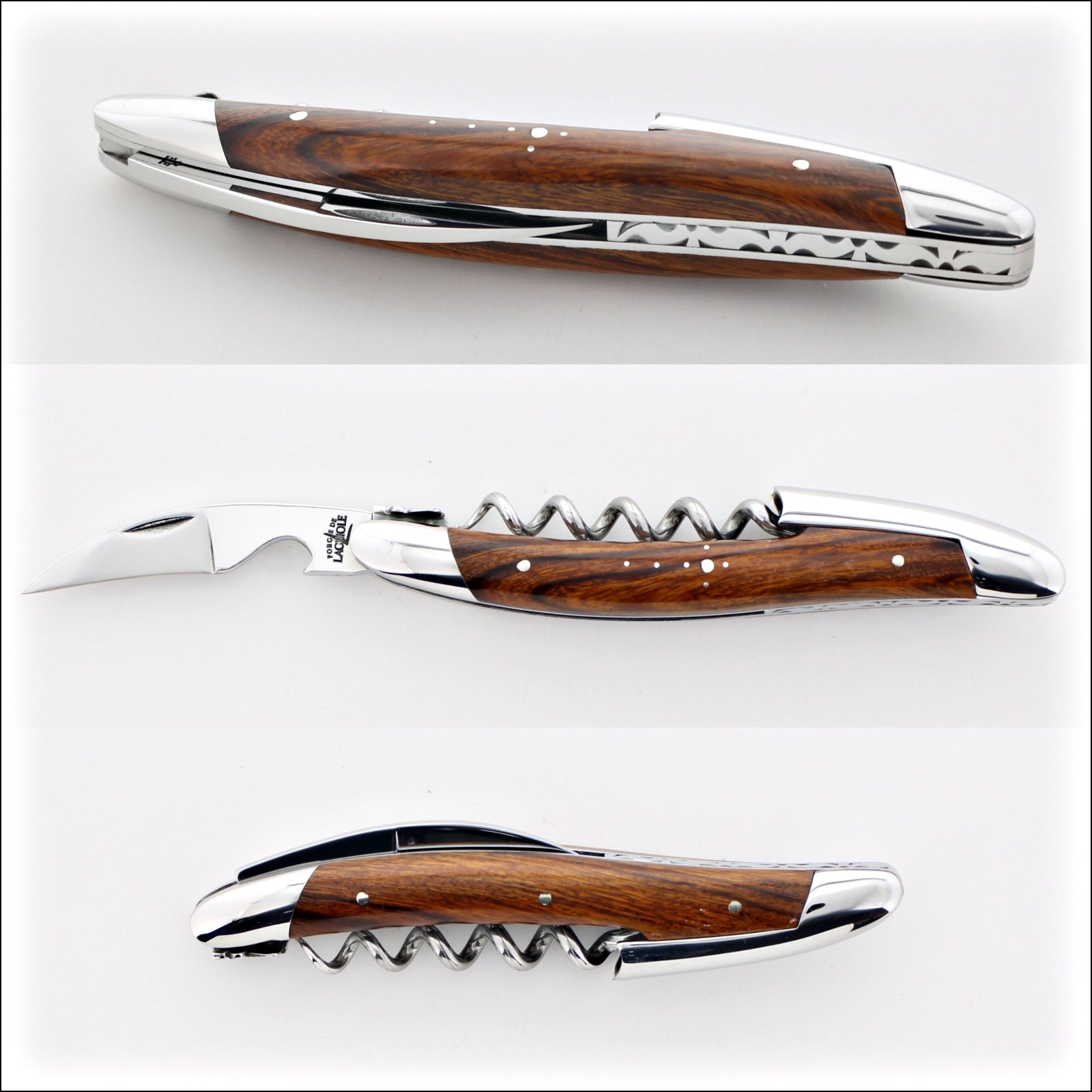 Forge de Laguiole Collection Sommelier Corkscrew - Desert Ironwood Shiny Finish