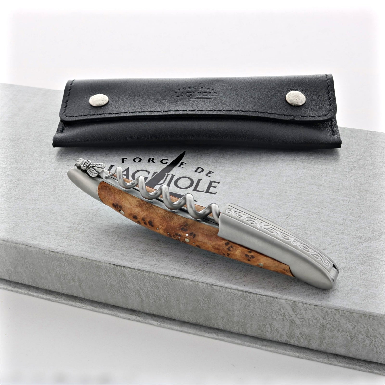 Forge de Laguiole Collection Sommelier Corkscrew - Thuya Satin Finish