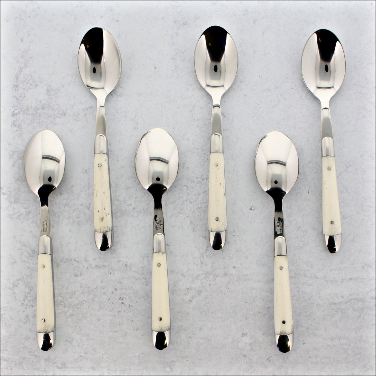 Forge de Laguiole Set of 6 Cattle Bone Small Spoons