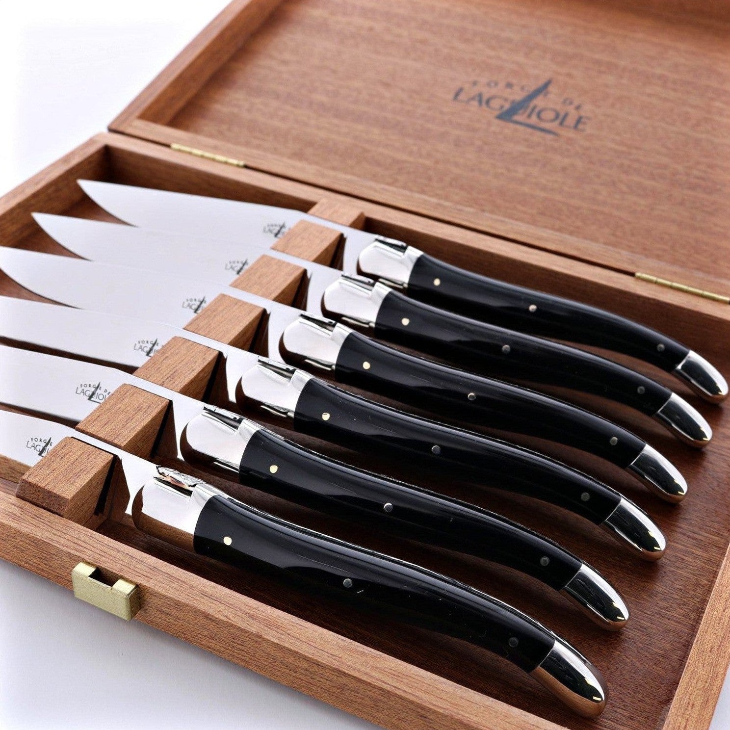 4 Piece Damascus Steak Knife Set With Wood Drawer Organizer Insert