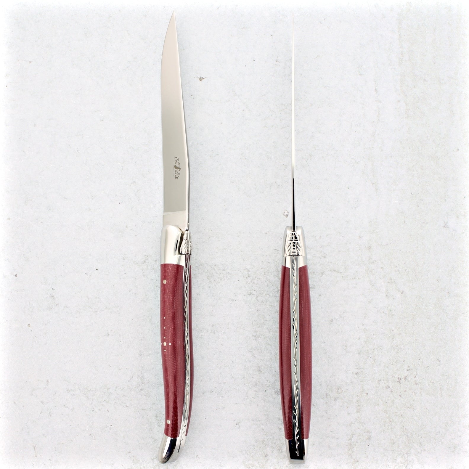 Forge de Laguiole Steak Knives - Burgundy