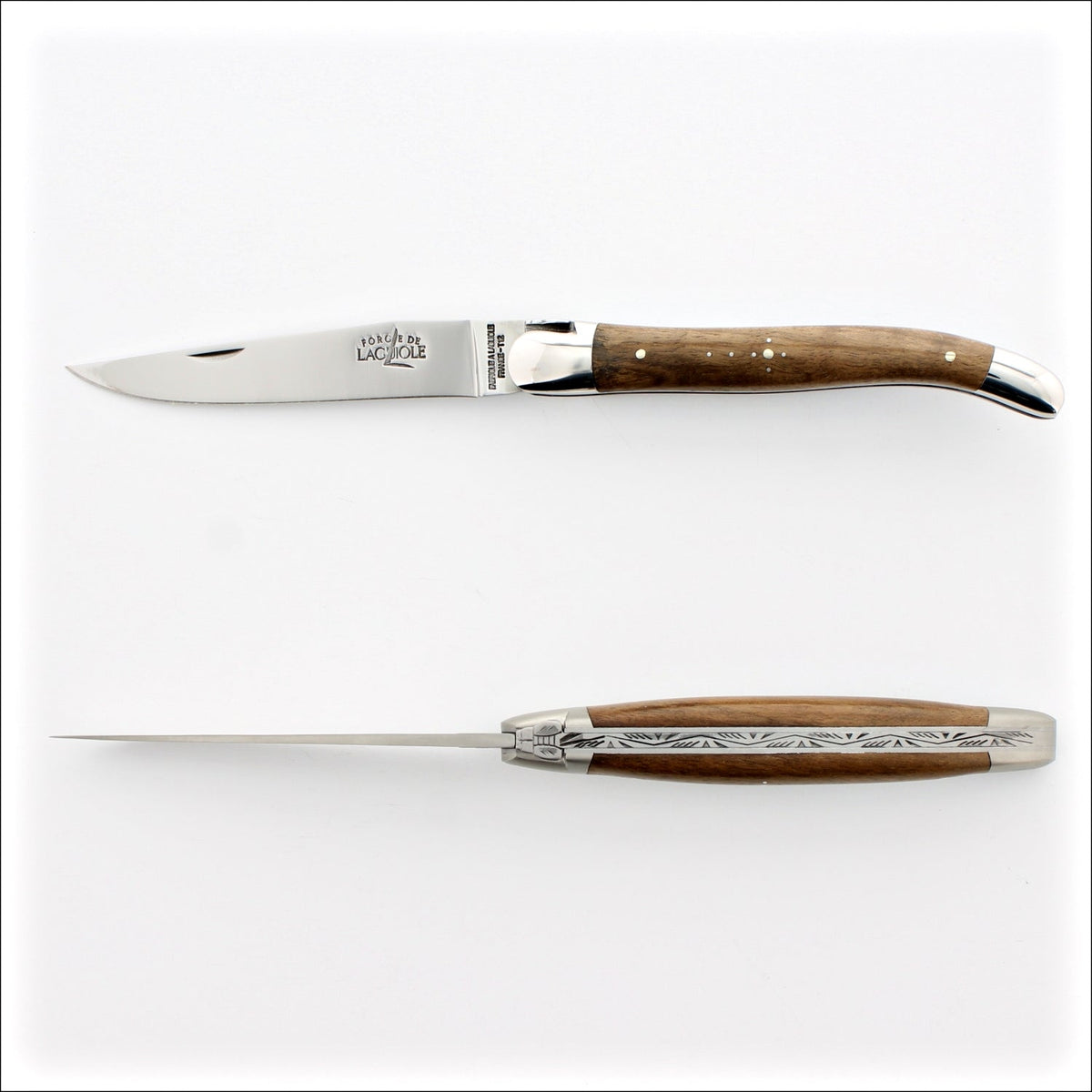 Nontron Steak Knives & Flatware Sets Burled Walnut - Laguiole Imports