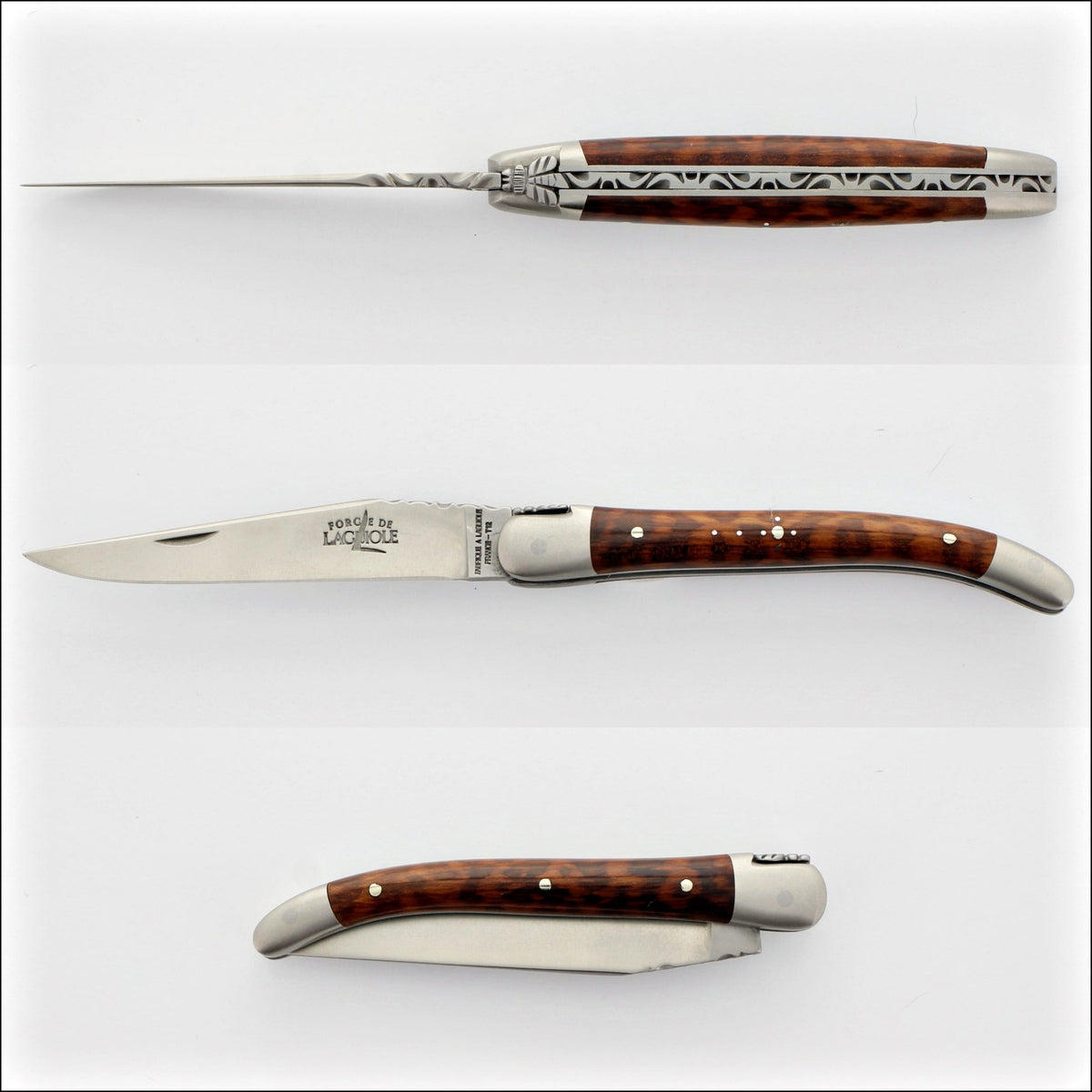 Forge de Laguiole Collection 9 cm Pocket Knife Amourette Satin Finish
