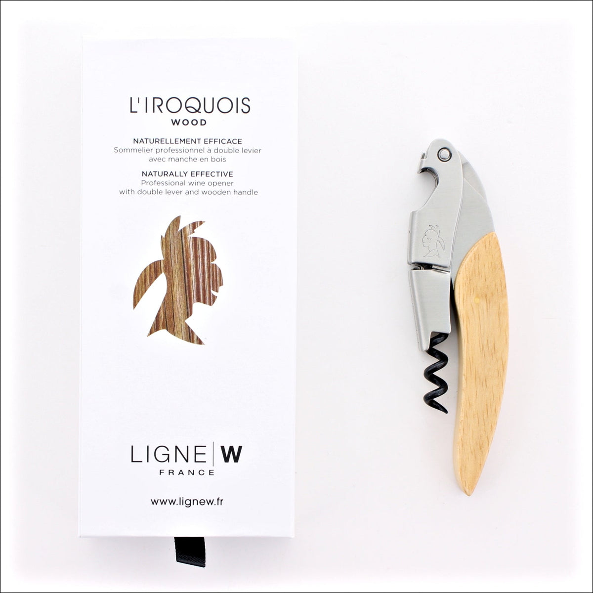 L&#39;Iroquois Two-step Waiter&#39;s Corkscrew Beechwood