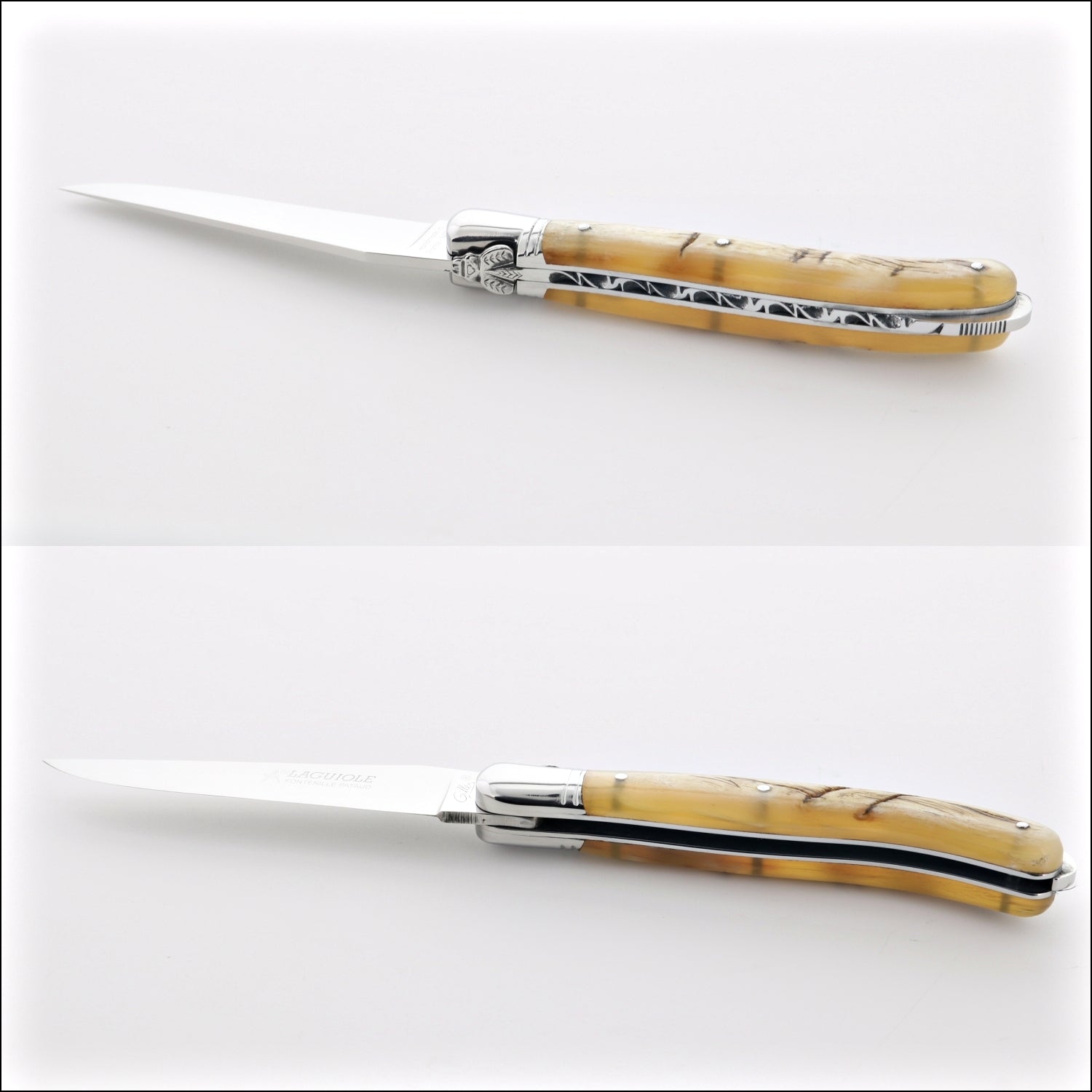 Forge de Laguiole Horn Tip Handle Steak Knives - Laguiole Imports