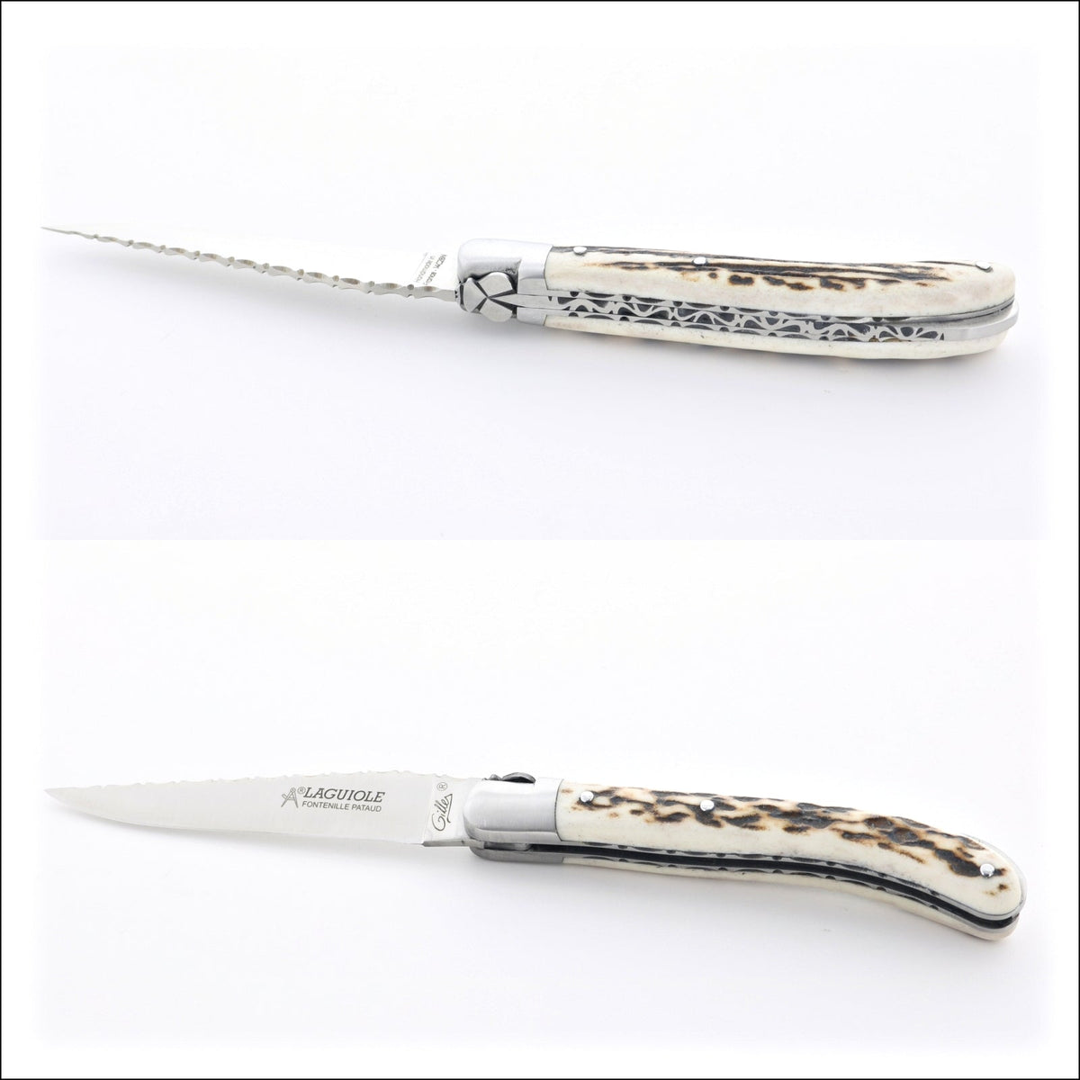 Laguiole Le Pocket Guilloche Deer Stag Handle