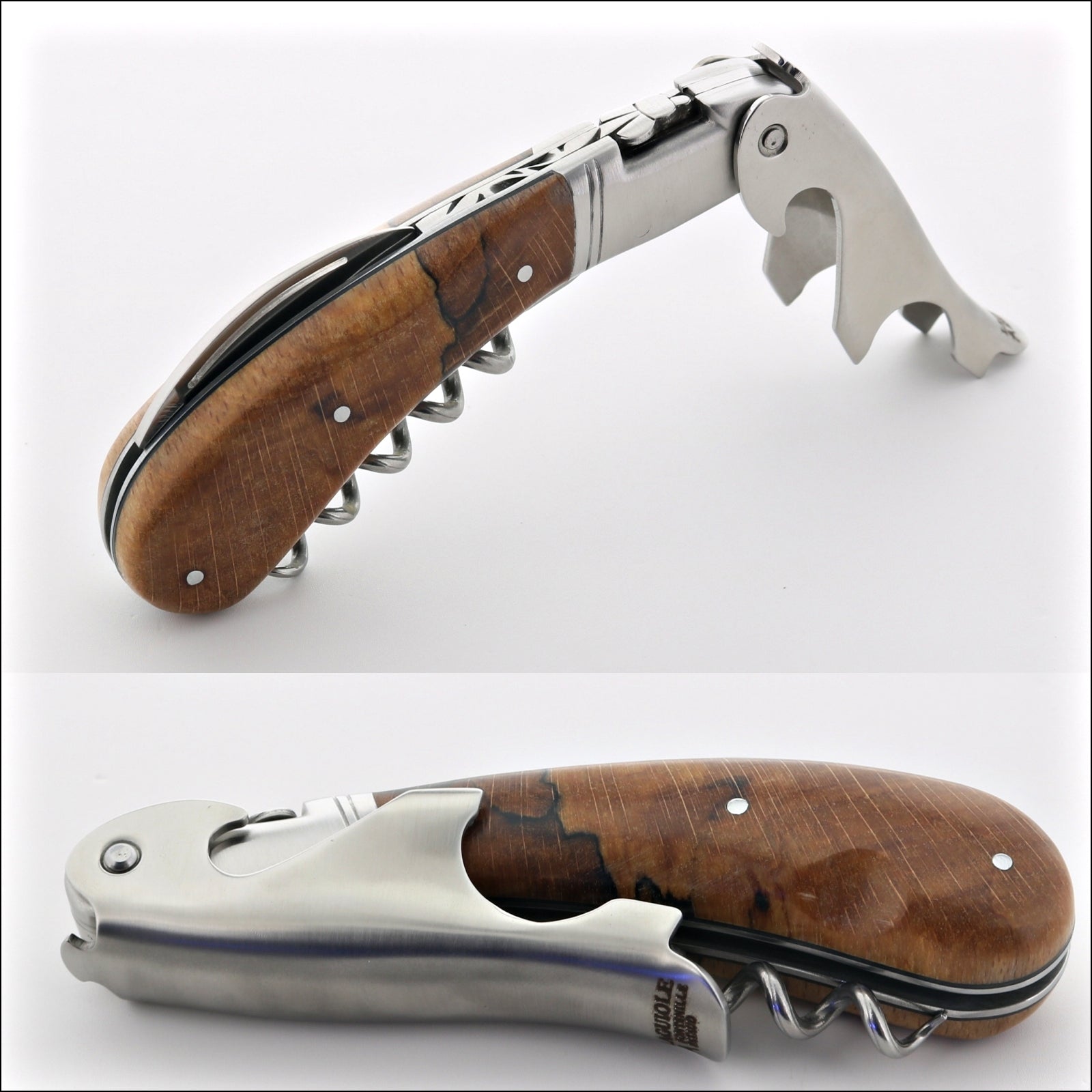 Laguiole Magnum Burled Beech End Grain Corkscrew - G