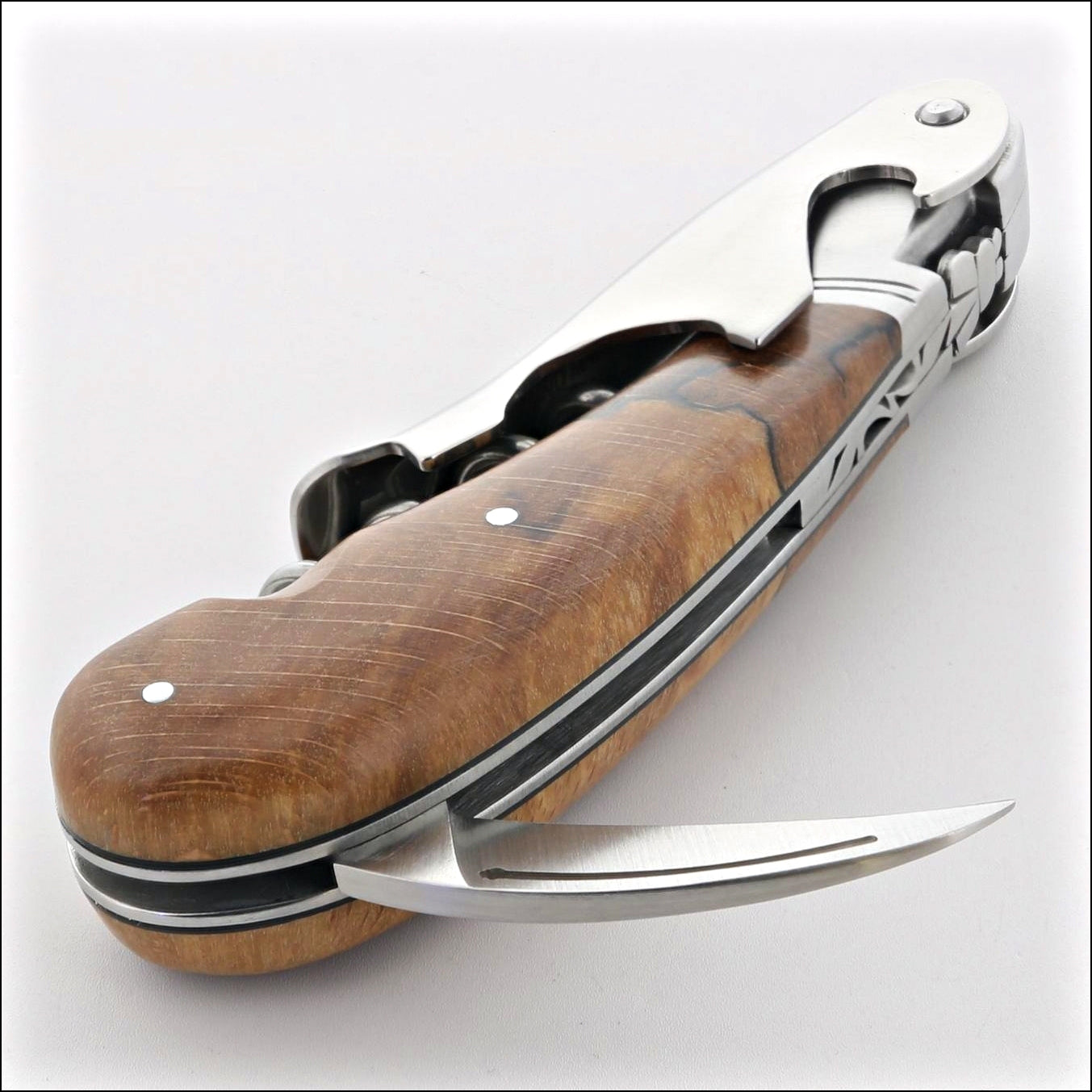 Laguiole Magnum Burled Beech End Grain Corkscrew - G