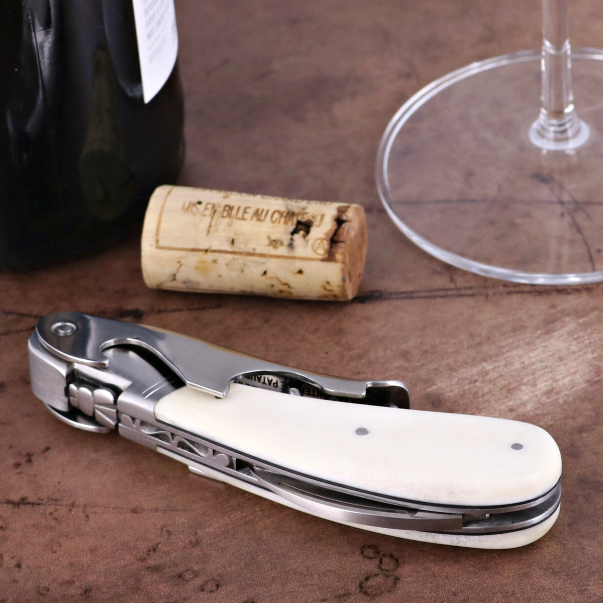 Laguiole Magnum Cattle Bone Handle Corkscrew - C