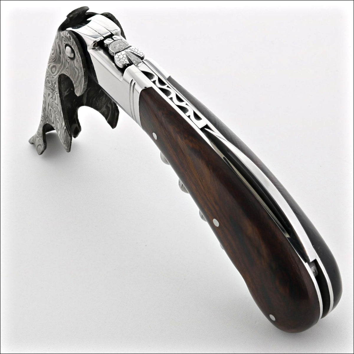 Laguiole Magnum Damascus Desert Ironwood Corkscrew