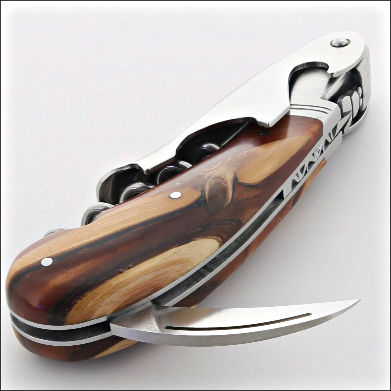 Laguiole Magnum Hybrid Juniper Burl Corkscrew - B