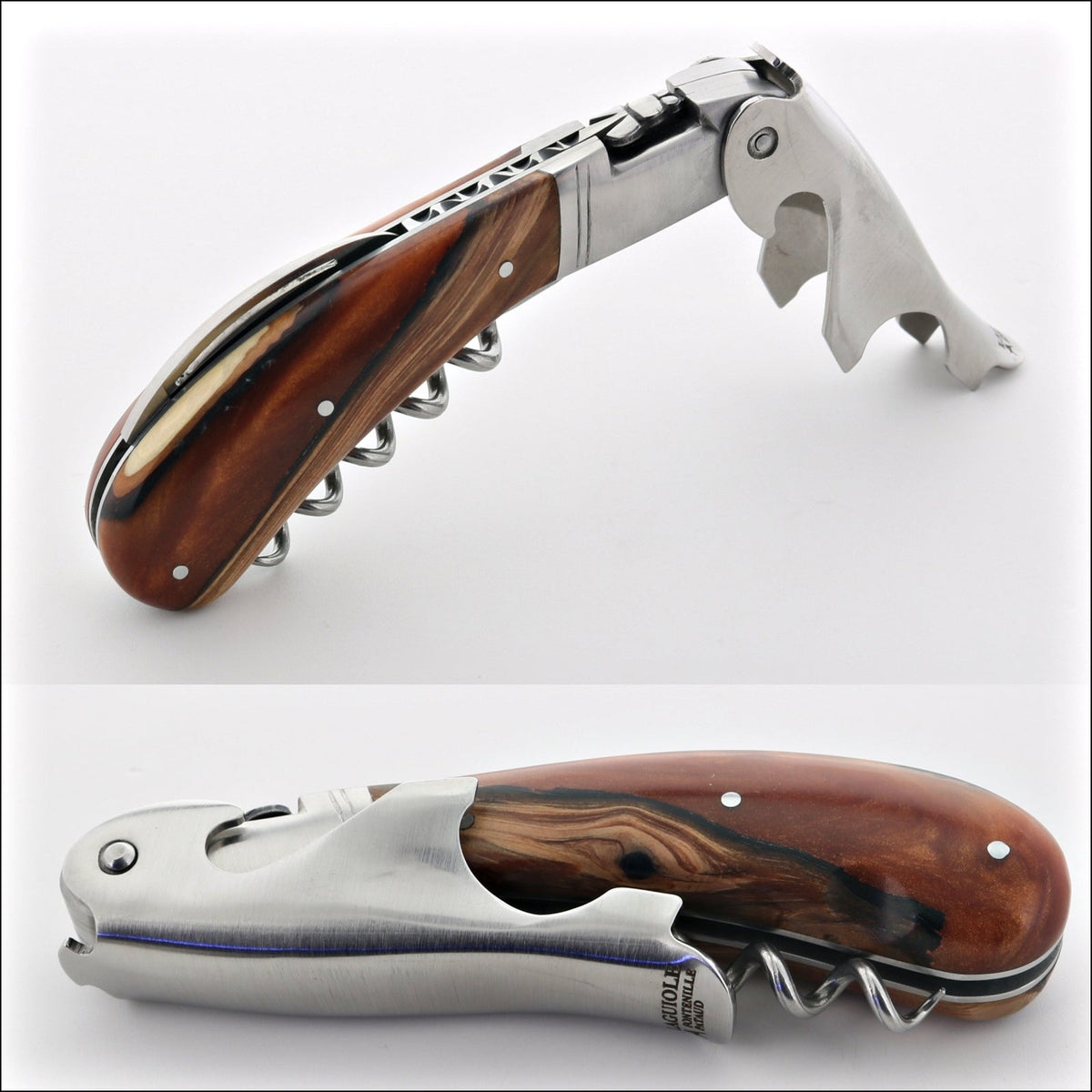 Laguiole Magnum Hybrid Juniper Burl Corkscrew - D