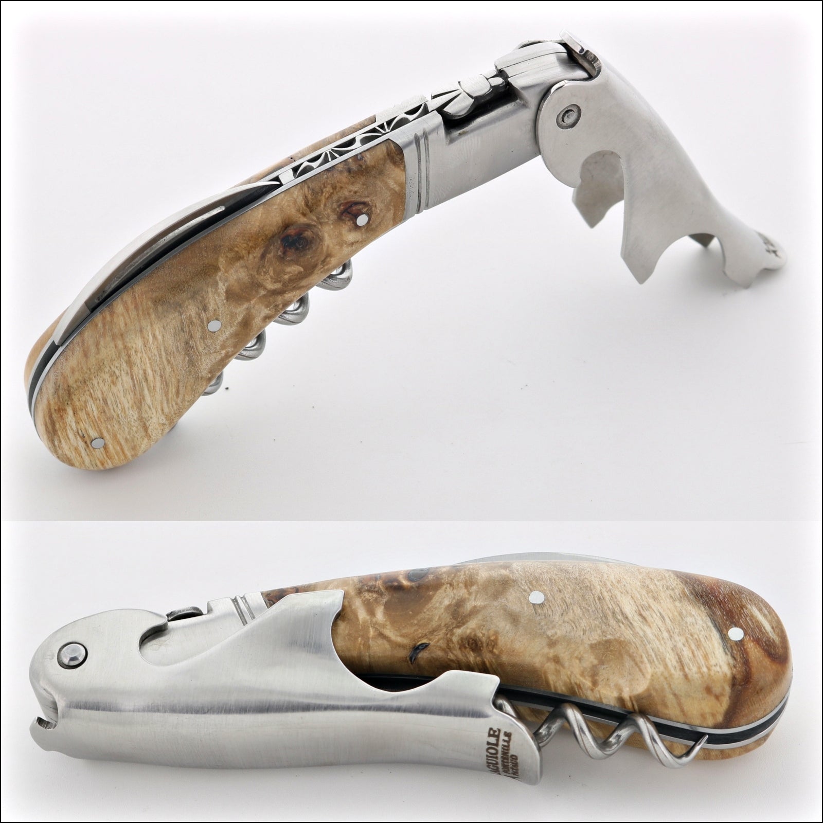 Laguiole Magnum Poplar Burl Corkscrew - A