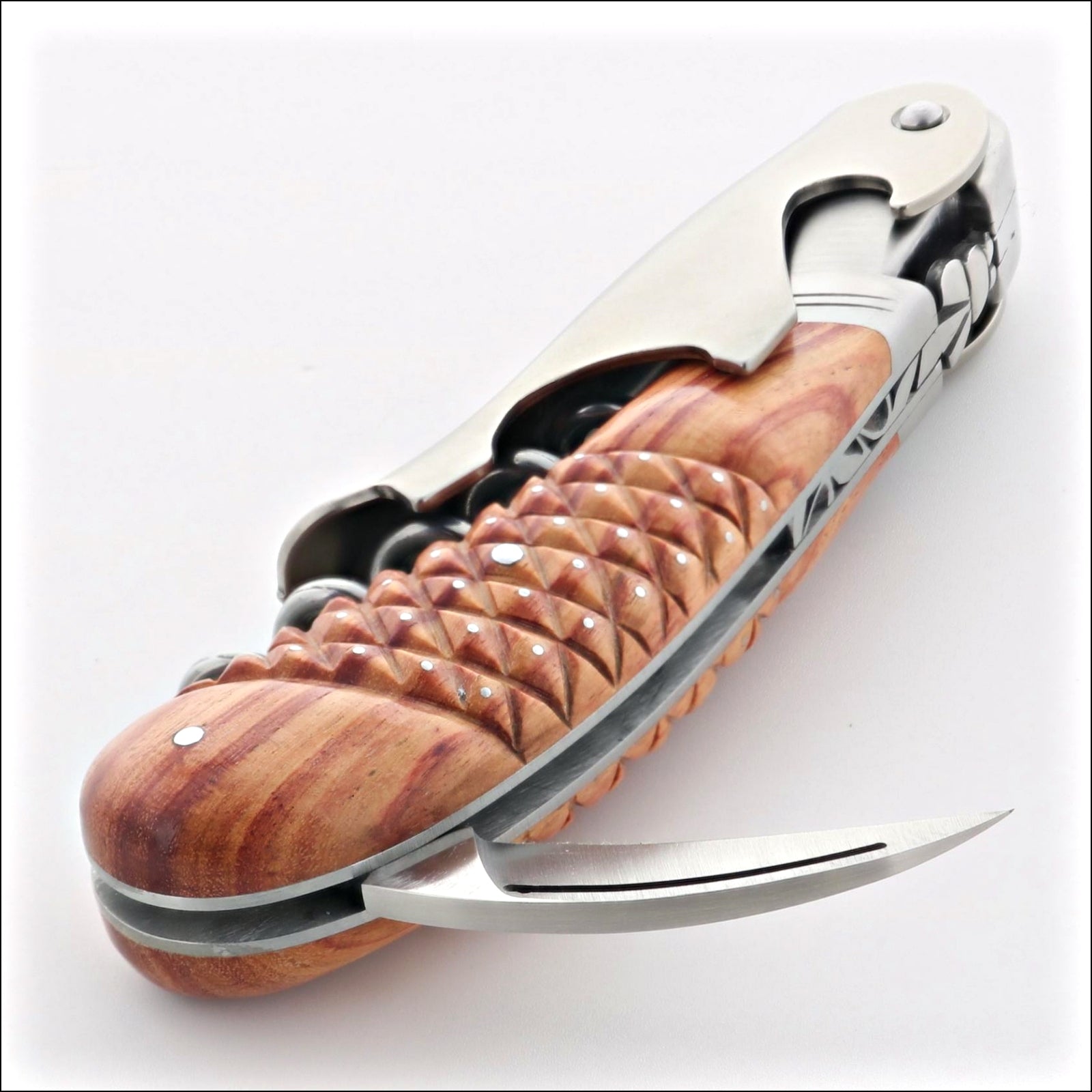 Laguiole Magnum Studded Rosewood Corkscrew - A