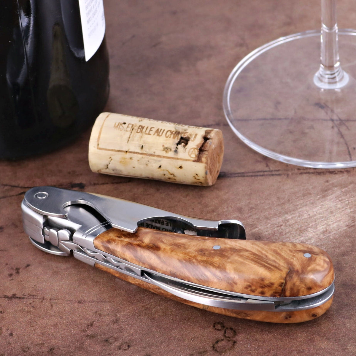 Laguiole Magnum Thuya Burl Corkscrew - B