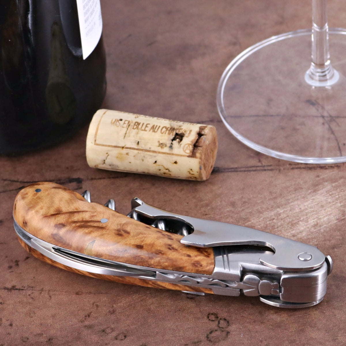 Laguiole Magnum Thuya Burl Corkscrew - B