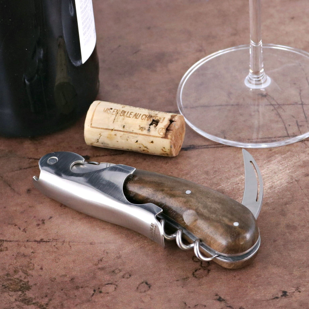 Laguiole Magnum Walnut Corkscrew - B