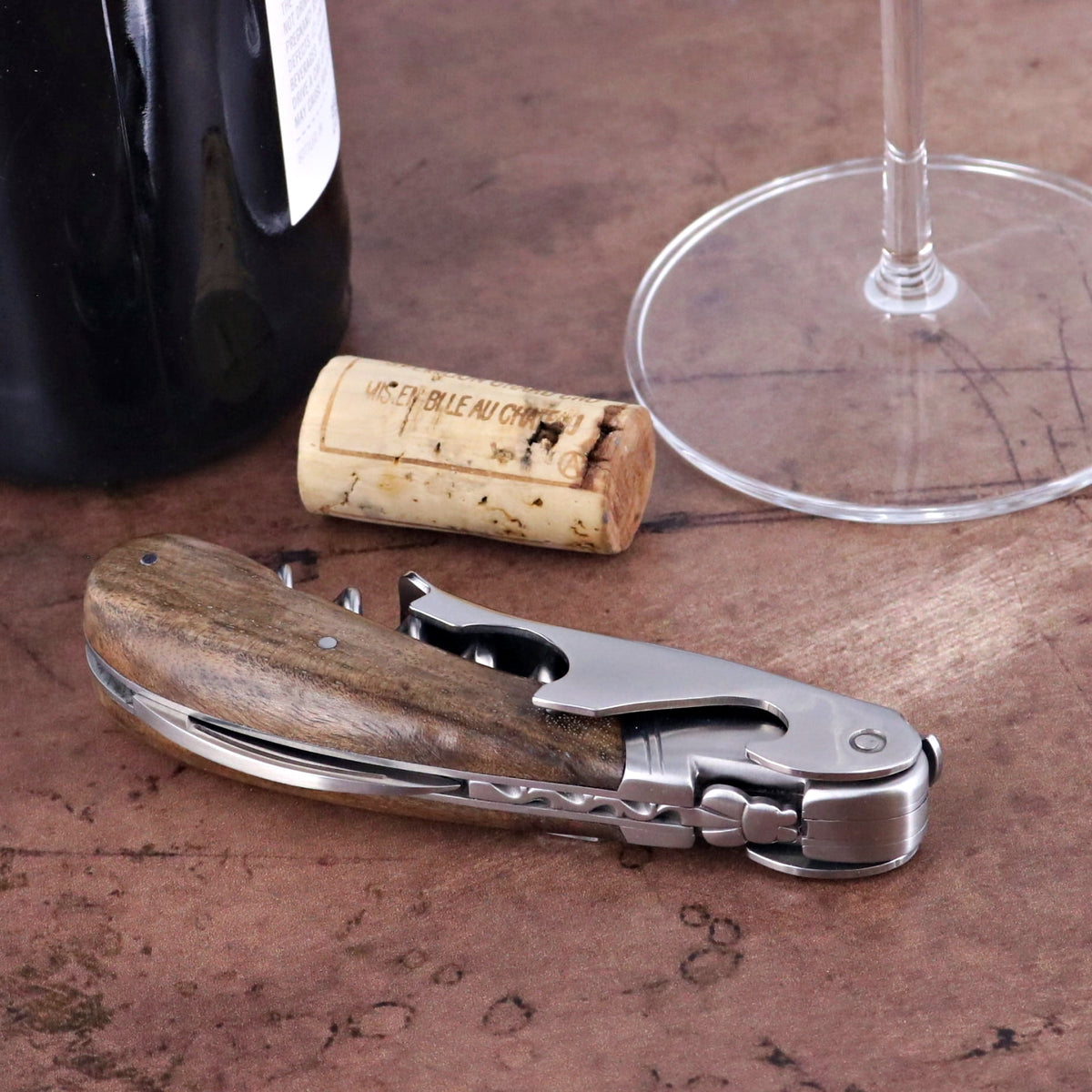 Laguiole Magnum Walnut Corkscrew - F