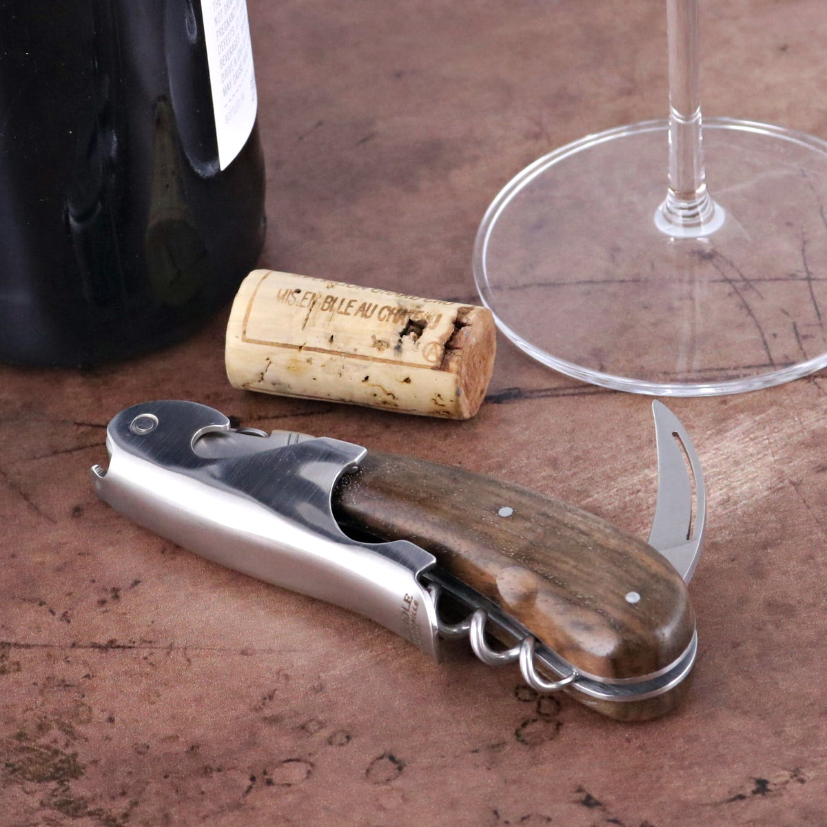 Laguiole Magnum Walnut Corkscrew - F