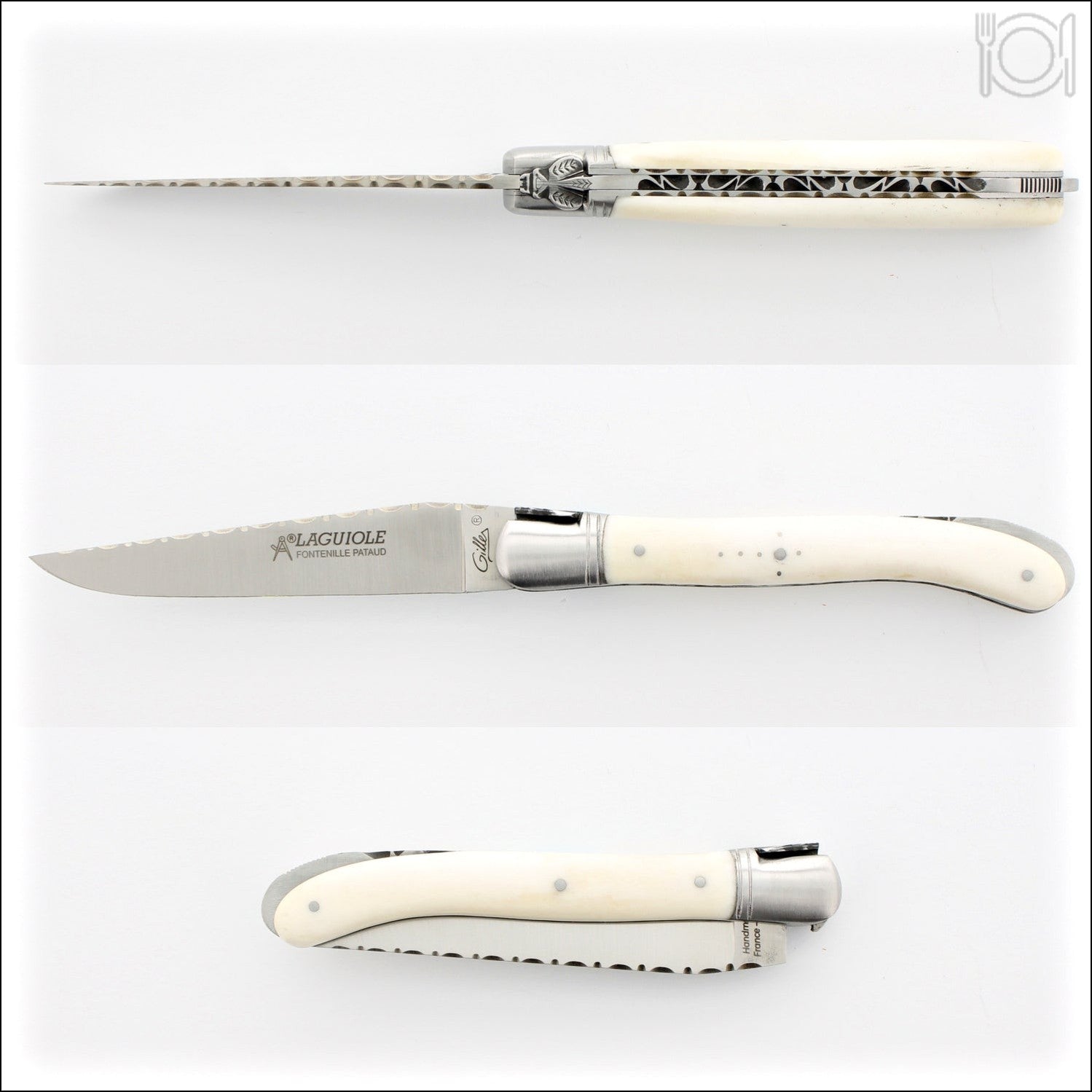 Forge de Laguiole Cattle Bone Handle Steak Knives - Laguiole Imports