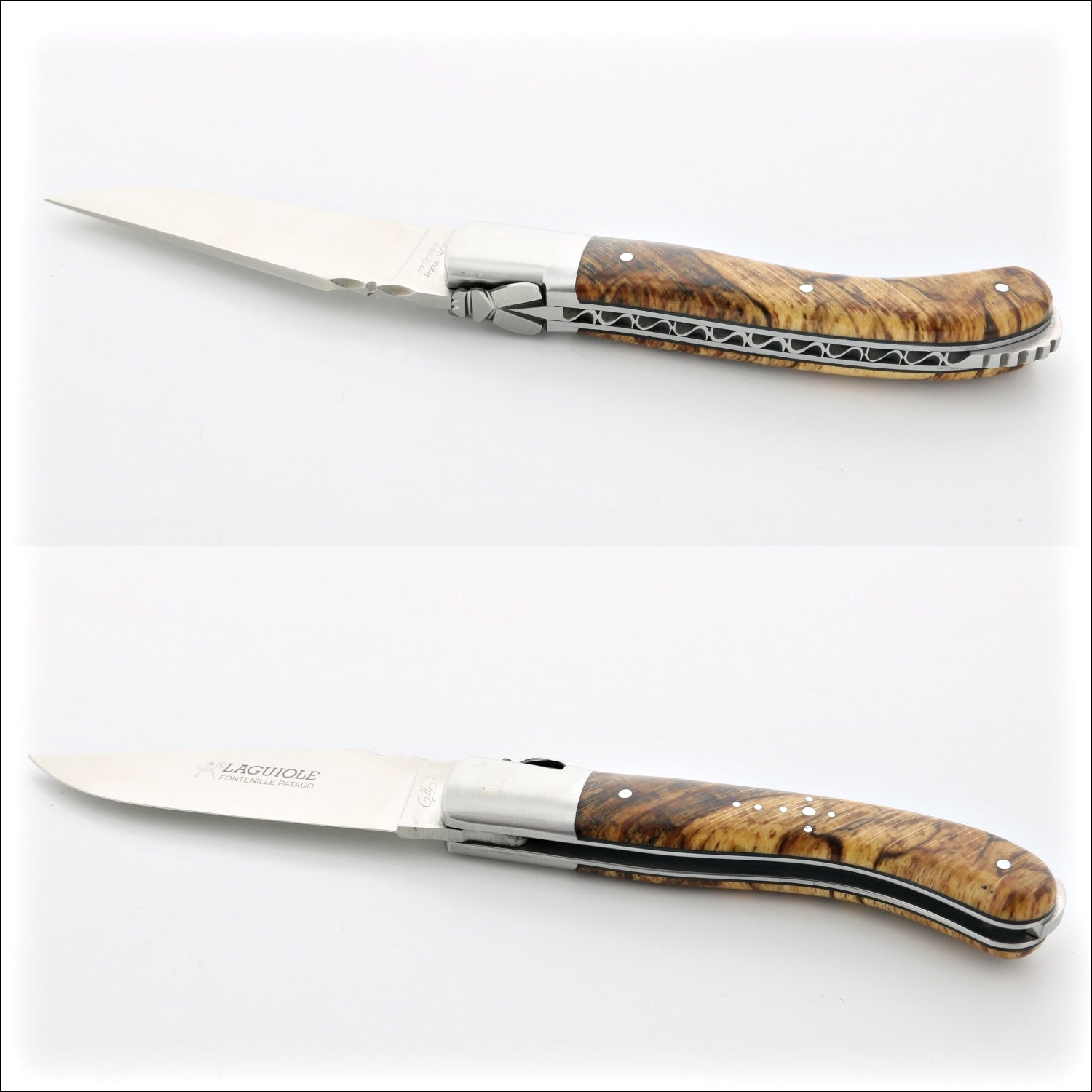 Nontron Steak Knives & Flatware Sets Burled Walnut - Laguiole Imports