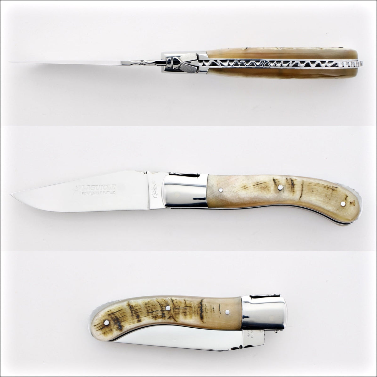 Laguiole Sport Classic Folding Knife Ram Horn