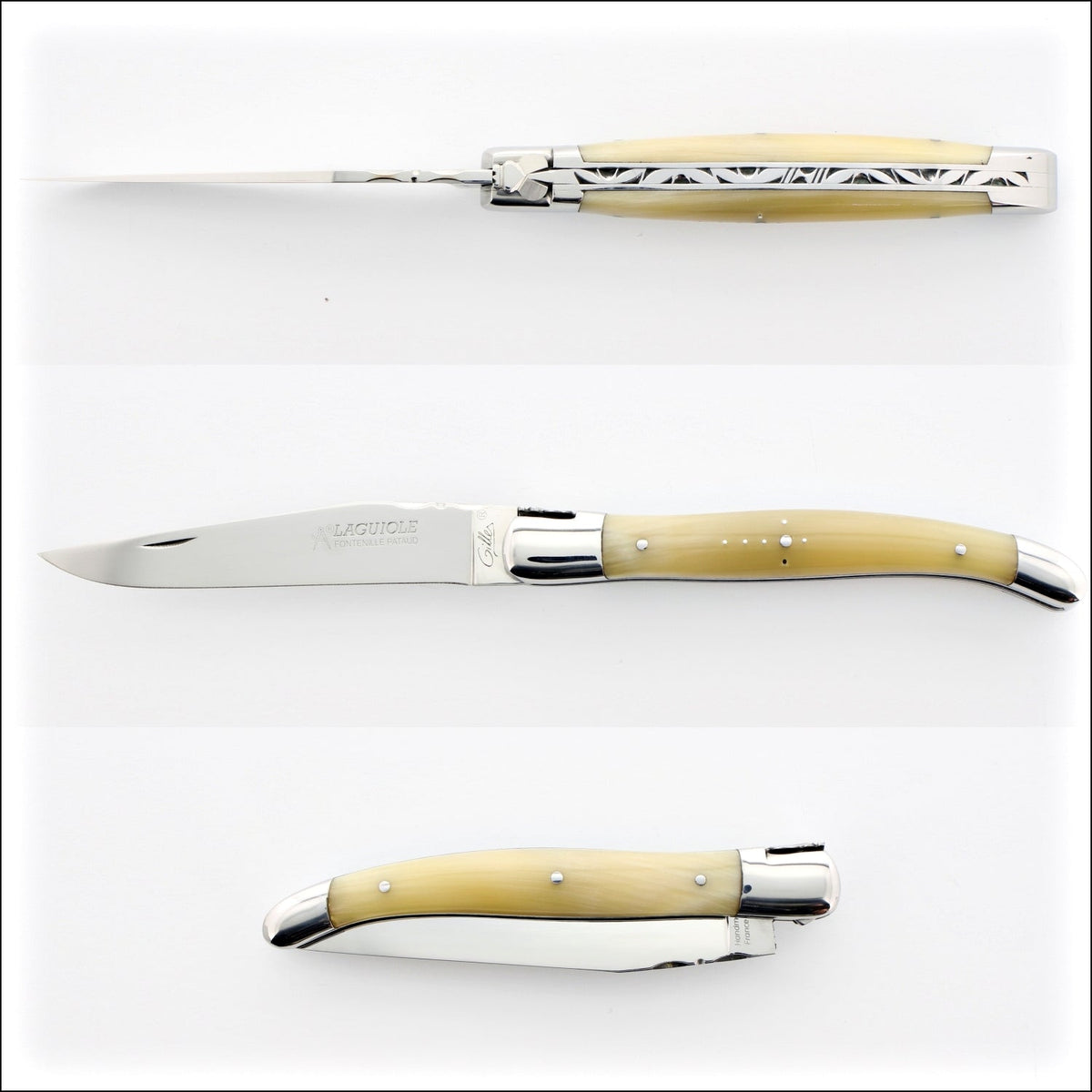 Laguiole Traditional 12 cm Knife Horn Tip