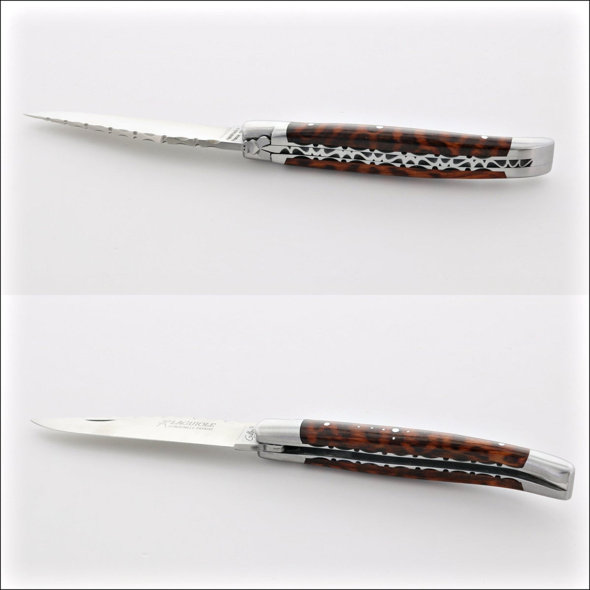 Laguiole Traditional Knife 11 cm Guilloche Amourette