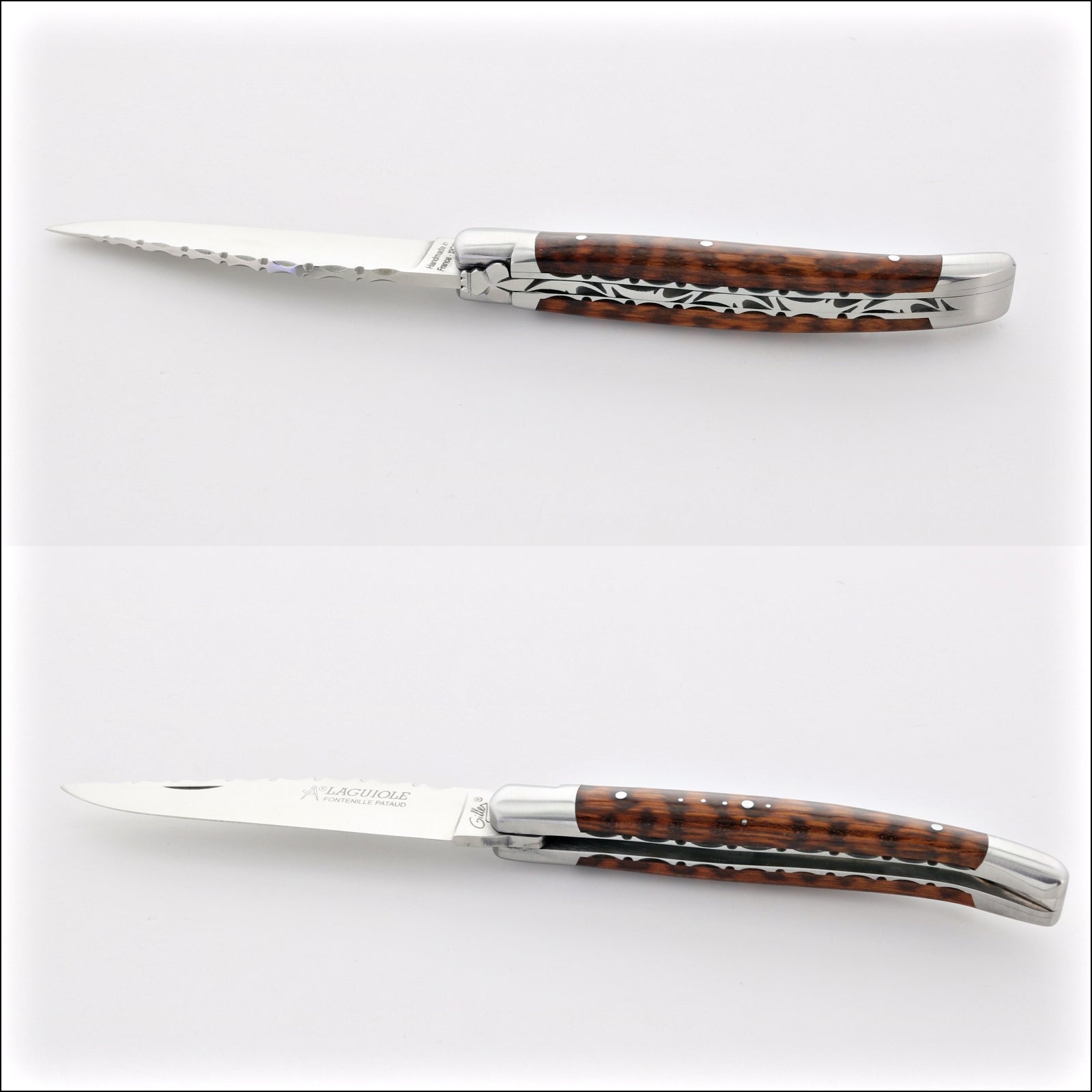 Laguiole Traditional Knife 11 cm Guilloche Amourette