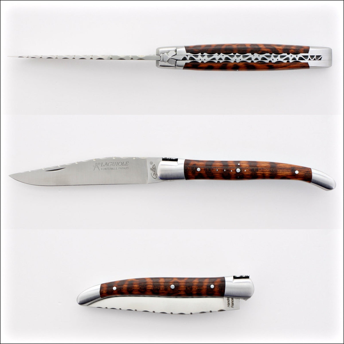 Laguiole Traditional Knife 11 cm Guilloche Amourette