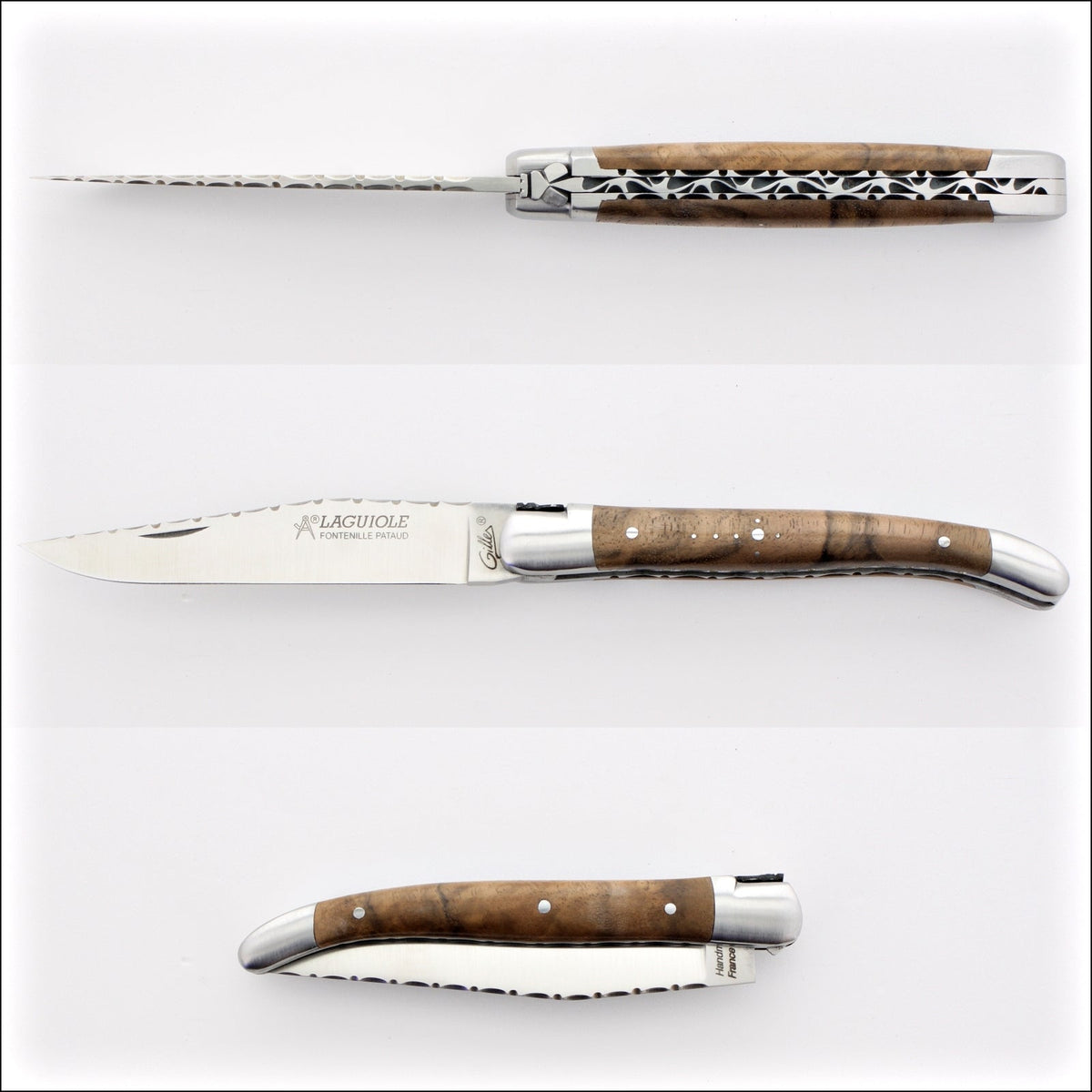 Laguiole Traditional Knife 11 cm Guilloche Walnut